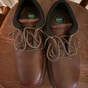 Streetcars Leather Mens Shoes Lace Up Casual Work‎ ASC Comfort 8.5 M Brown